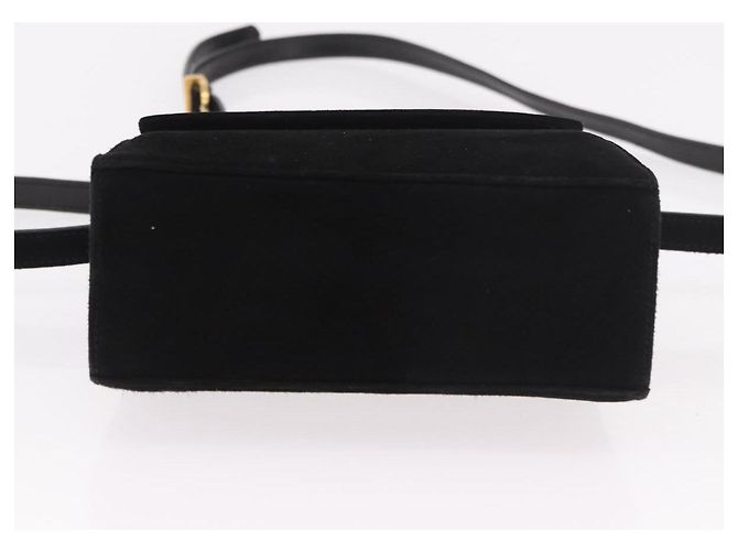Borsa a mano Salvatore Ferragamo Vara Ribbon in scamosciato 2way Nero Oro Auth BA13469 - vista 5