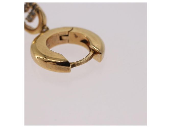 Orecchini FENDI Aurochre Rhinestones Pierce metallo Gold Auth SW2373V D'oro - vista 14