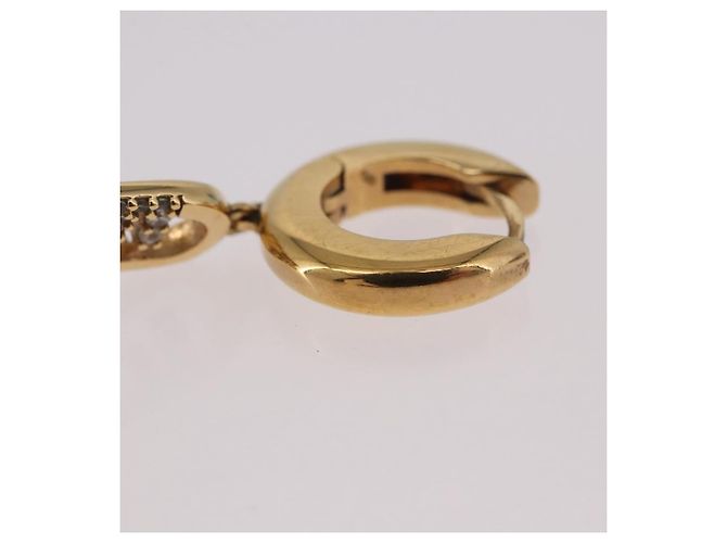 Orecchini FENDI Aurochre Rhinestones Pierce metallo Gold Auth SW2373V D'oro - vista 15