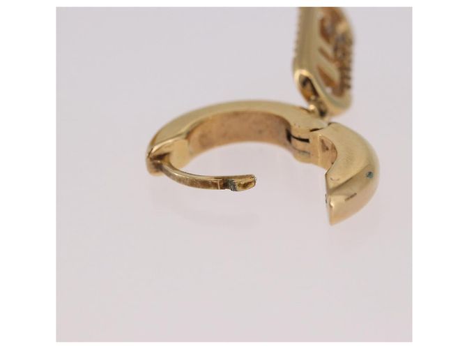 Orecchini FENDI Aurochre Rhinestones Pierce metallo Gold Auth SW2373V D'oro - vista 17