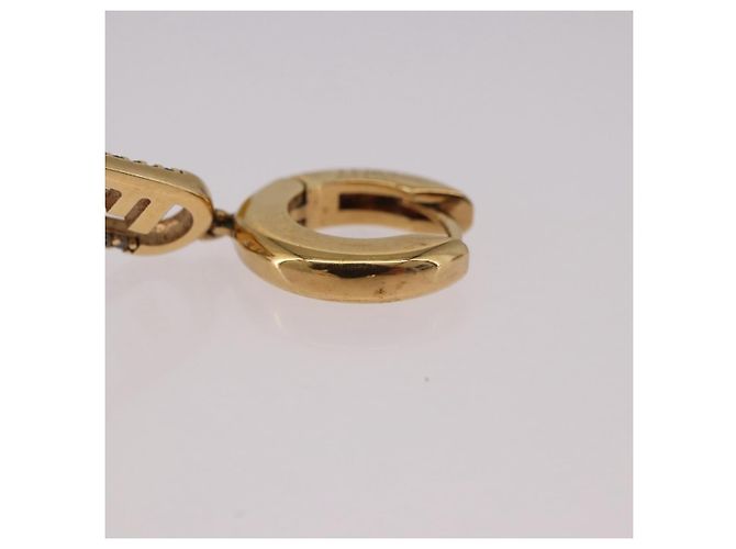 Orecchini FENDI Aurochre Rhinestones Pierce metallo Gold Auth SW2373V D'oro - vista 7