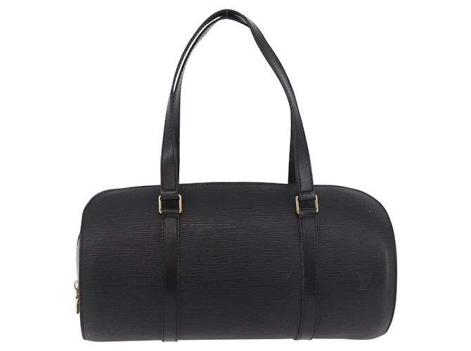 Borsa LOUIS VUITTON Epi Soufflot Nera M52222 LV Auth 187678 Nero - vista 13