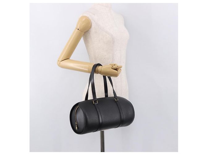 Borsa LOUIS VUITTON Epi Soufflot Nera M52222 LV Auth 187678 Nero - vista 21