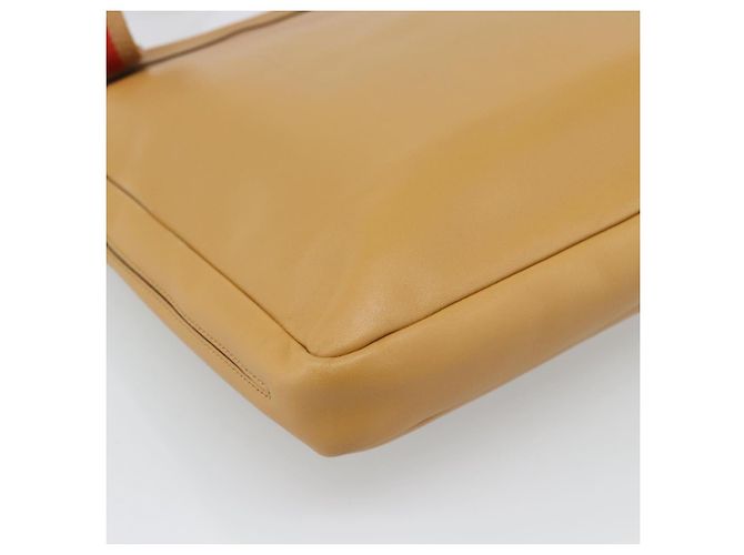 Borsa a tracolla GUCCI Sherry Line Pelle Marrone Oro 001 4094 Auth 186199A D'oro - vista 16