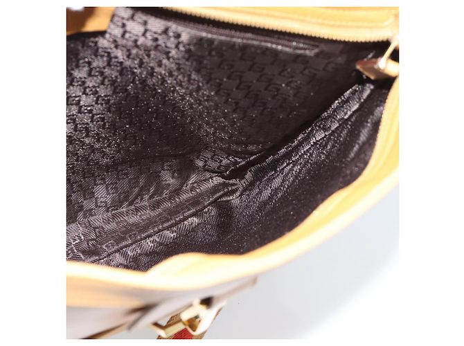 Borsa a tracolla GUCCI Sherry Line Pelle Marrone Oro 001 4094 Auth 186199A D'oro - vista 18