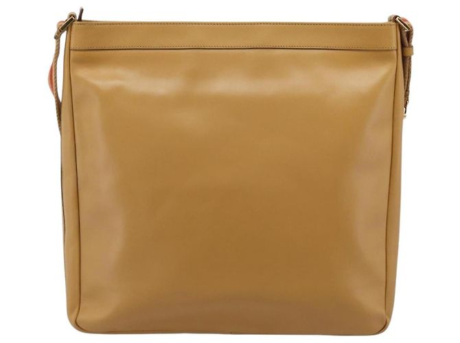 Borsa a tracolla GUCCI Sherry Line Pelle Marrone Oro 001 4094 Auth 186199A D'oro - vista 2