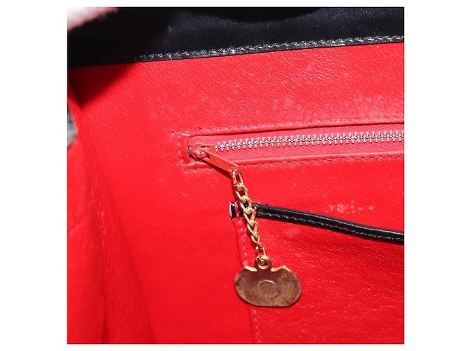Céline Borsa Tote CELINE Horse Carriage in pelle nera e oro Auth 187792A Nero D'oro - vista 21
