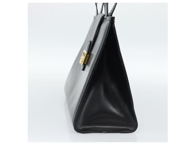Céline Borsa Tote CELINE Horse Carriage in pelle nera e oro Auth 187792A Nero D'oro - vista 4