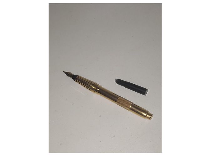 Stylo Plume Cartier Or et Laque Noire Doré - vue 10