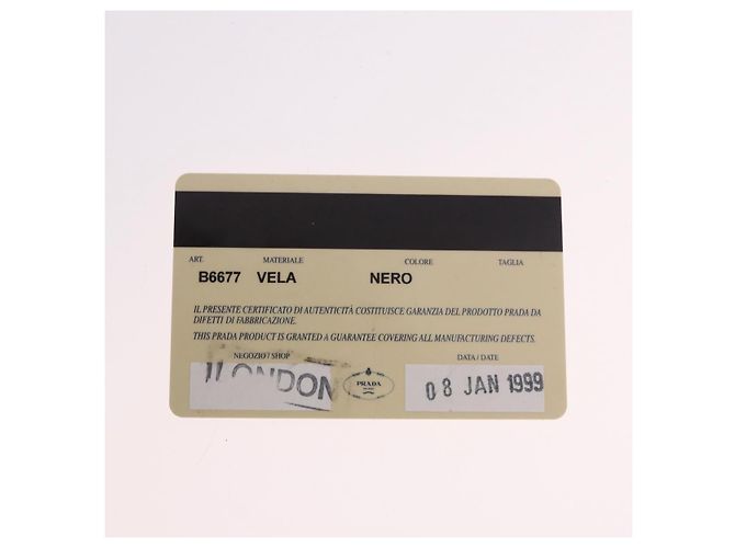 Zaino PRADA Nylon Nero Argento Auth 179537 - vista 12