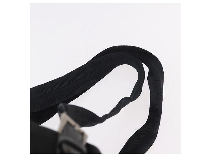 Zaino PRADA Nylon Nero Argento Auth 179537 - vista 16