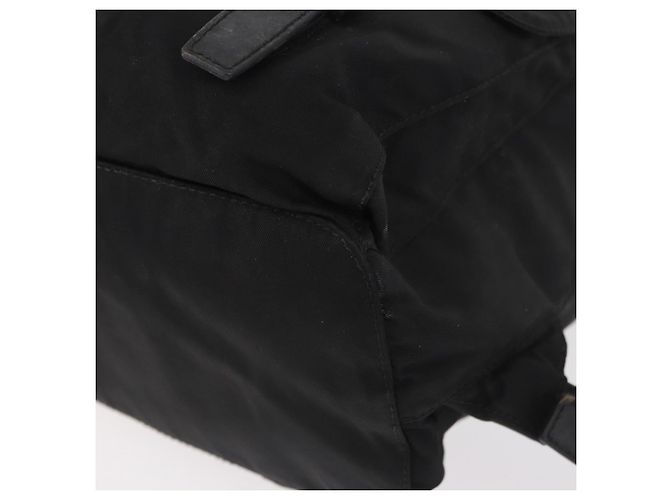 Zaino PRADA Nylon Nero Argento Auth 179537 - vista 18