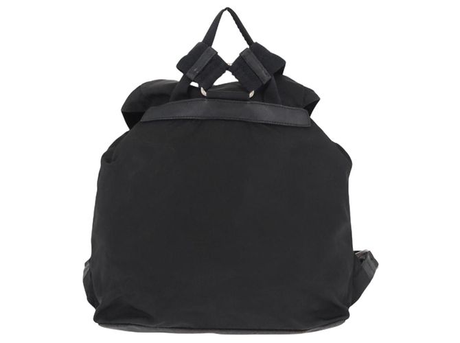 Zaino PRADA Nylon Nero Argento Auth 179537 - vista 2