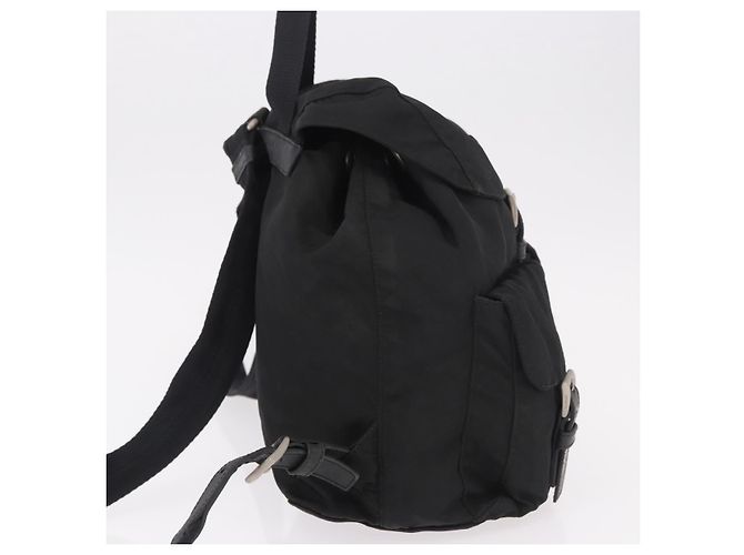 Zaino PRADA Nylon Nero Argento Auth 179537 - vista 4