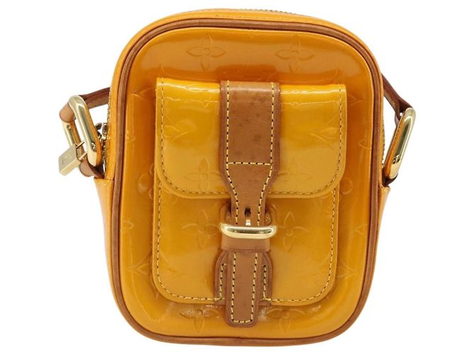 LOUIS VUITTON Sac à bandoulière Monogram Vernis Christie PM Jaune M91110 Auth 185531 - vue 13
