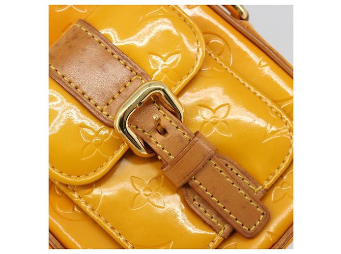 LOUIS VUITTON Sac à bandoulière Monogram Vernis Christie PM Jaune M91110 Auth 185531 - vue 17