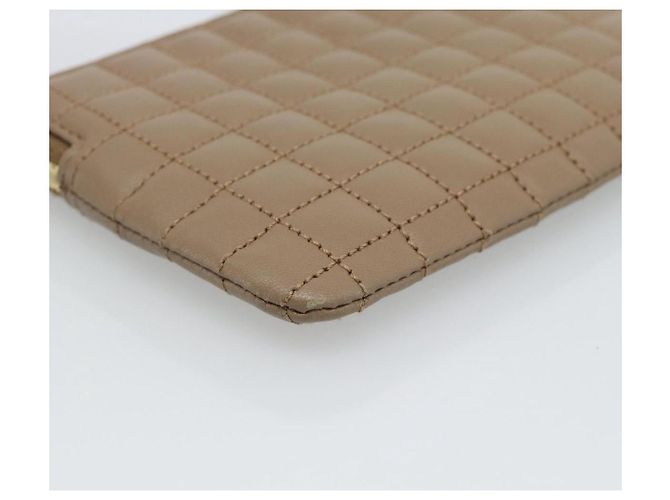Céline Monedero CELINE de piel Beige Oro Auth 185853V Dorado - vista 16