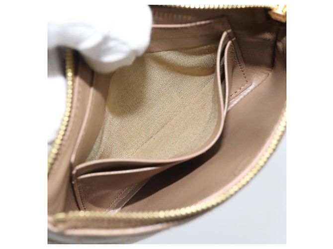 Céline Monedero CELINE de piel Beige Oro Auth 185853V Dorado - vista 20