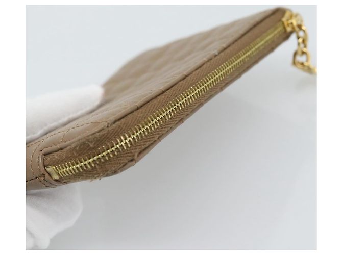 Céline Monedero CELINE de piel Beige Oro Auth 185853V Dorado - vista 5