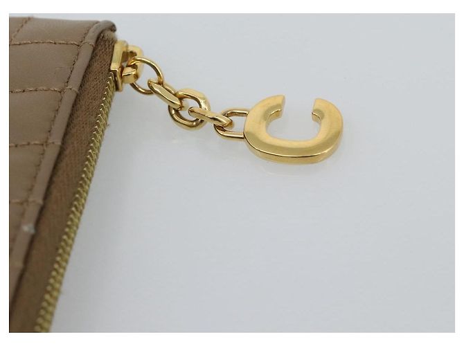 Céline Monedero CELINE de piel Beige Oro Auth 185853V Dorado - vista 6