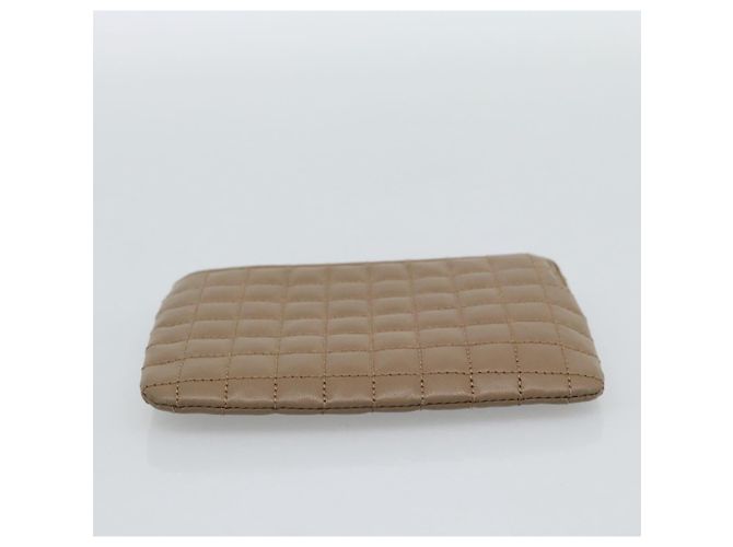 Céline Monedero CELINE de piel Beige Oro Auth 185853V Dorado - vista 7