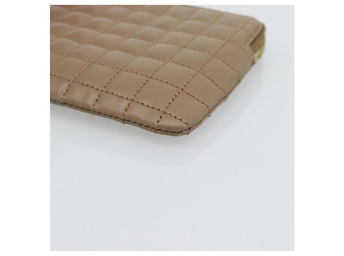 Céline Monedero CELINE de piel Beige Oro Auth 185853V Dorado - vista 8