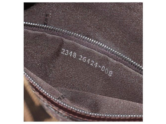 FENDI Zucca Canvas Mamma Baguette Shoulder Bag Black Brown Auth 185961SAM Marrone Nero - vista 11