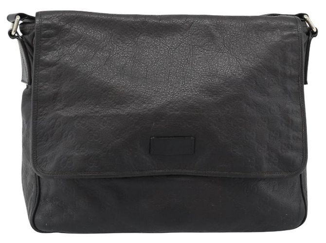 Borsa a tracolla GUCCI GG Canvas Guccissima Pelle Nera e Oro 223665 Auth ka4832 Nero D'oro - vista 13