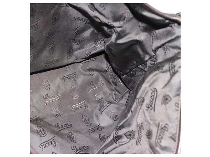 Borsa a tracolla GUCCI GG Canvas Guccissima Pelle Nera e Oro 223665 Auth ka4832 Nero D'oro - vista 19