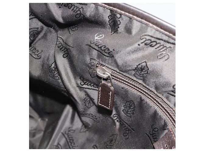 Borsa a tracolla GUCCI GG Canvas Guccissima Pelle Nera e Oro 223665 Auth ka4832 Nero D'oro - vista 21