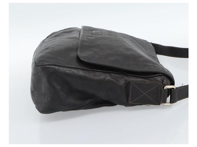 Borsa a tracolla GUCCI GG Canvas Guccissima Pelle Nera e Oro 223665 Auth ka4832 Nero D'oro - vista 4