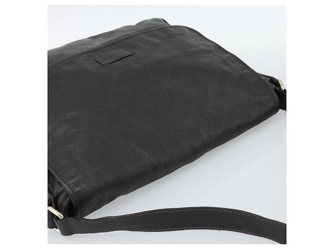 Borsa a tracolla GUCCI GG Canvas Guccissima Pelle Nera e Oro 223665 Auth ka4832 Nero D'oro - vista 6