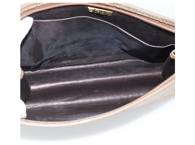 Céline CELINE Fendi Macadam Canvas Zucchino Canvas Bag PVC 2 Set Beige Auth 187404 - vista 17