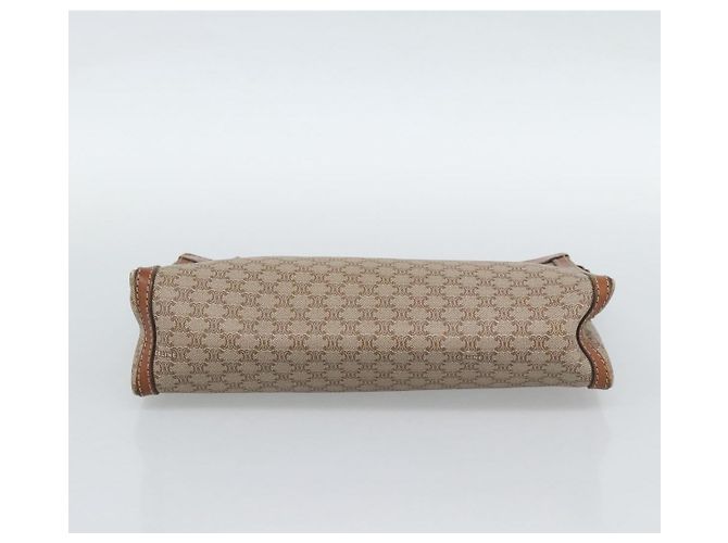 Céline CELINE Fendi Macadam Canvas Zucchino Canvas Bag PVC 2 Set Beige Auth 187404 - vista 6