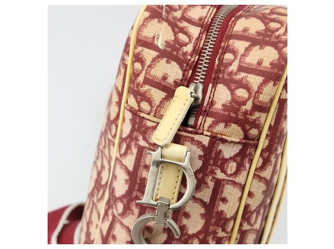 Borsa a tracolla Christian Dior Trotter Canvas PVC Rosso Argento Auth 185951 - vista 10