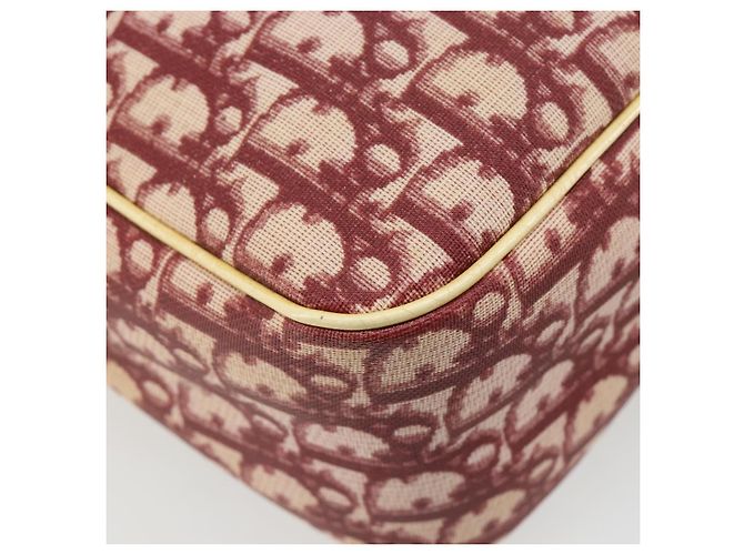 Borsa a tracolla Christian Dior Trotter Canvas PVC Rosso Argento Auth 185951 - vista 18