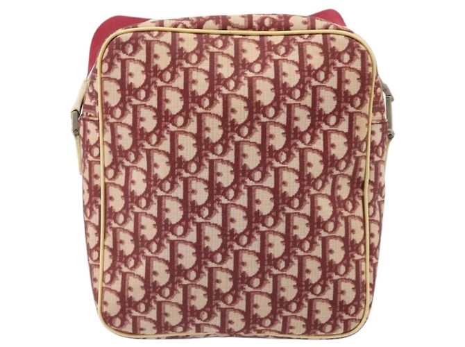 Borsa a tracolla Christian Dior Trotter Canvas PVC Rosso Argento Auth 185951 - vista 2