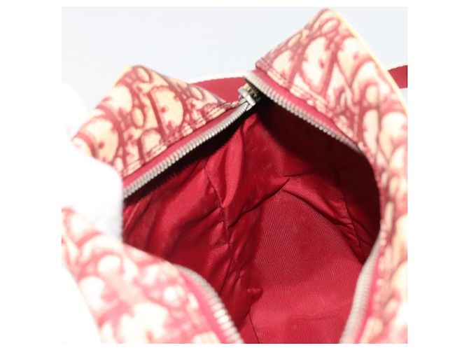 Borsa a tracolla Christian Dior Trotter Canvas PVC Rosso Argento Auth 185951 - vista 21