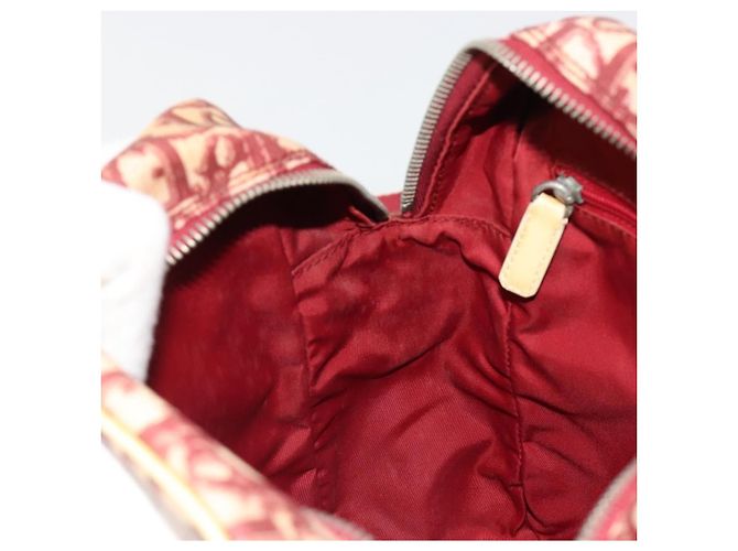 Borsa a tracolla Christian Dior Trotter Canvas PVC Rosso Argento Auth 185951 - vista 22