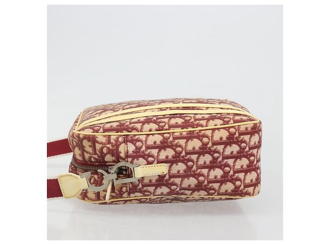 Borsa a tracolla Christian Dior Trotter Canvas PVC Rosso Argento Auth 185951 - vista 4
