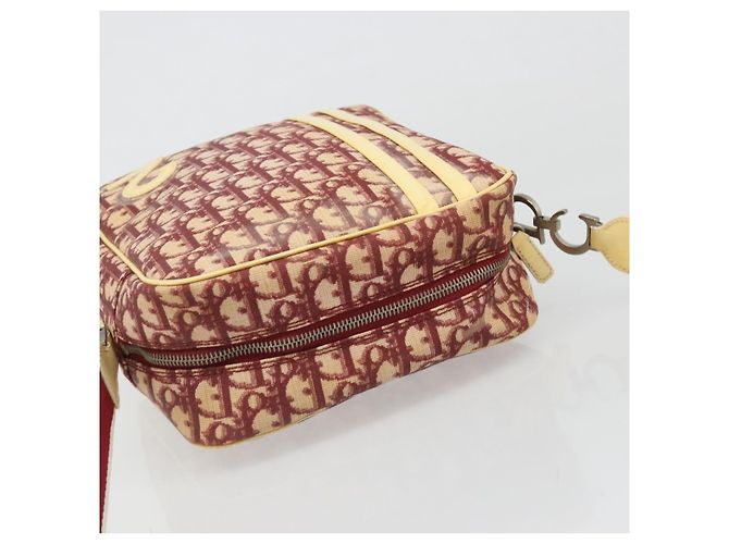 Borsa a tracolla Christian Dior Trotter Canvas PVC Rosso Argento Auth 185951 - vista 6