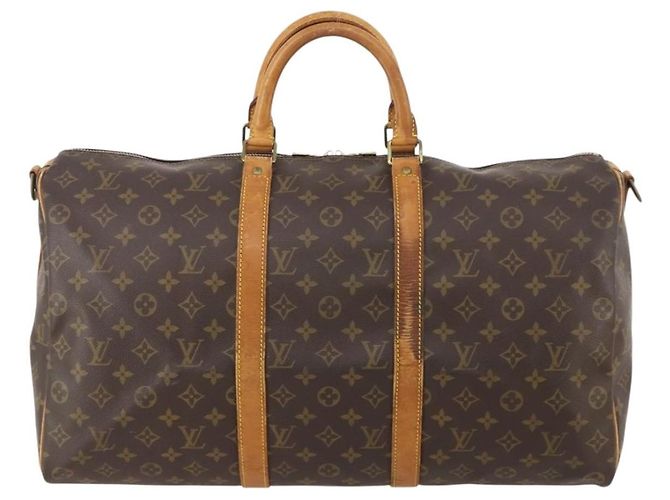LOUIS VUITTON Monogram Keepall Bandouliere 50 Borsa Boston M41416 LV Auth bs35315 Monogramma - vista 13