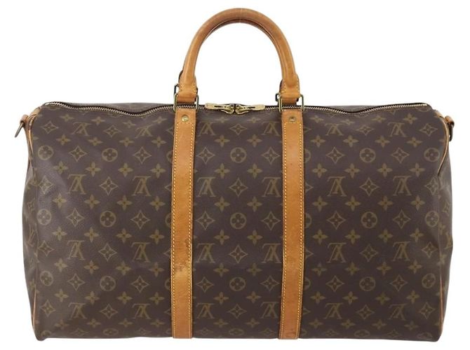 LOUIS VUITTON Monogram Keepall Bandouliere 50 Borsa Boston M41416 LV Auth bs35315 Monogramma - vista 2