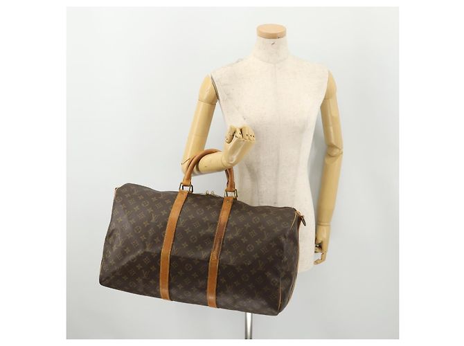 LOUIS VUITTON Monogram Keepall Bandouliere 50 Borsa Boston M41416 LV Auth bs35315 Monogramma - vista 21
