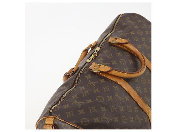 LOUIS VUITTON Monogram Keepall Bandouliere 50 Borsa Boston M41416 LV Auth bs35315 Monogramma - vista 6