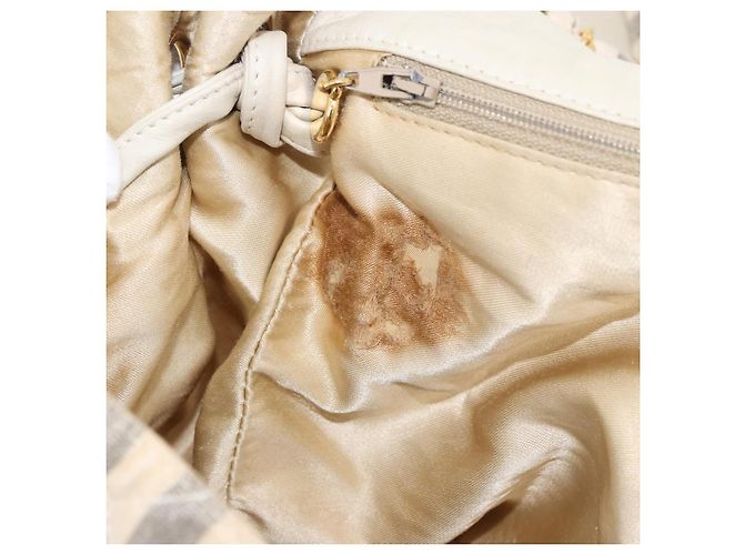 CHANEL Chain Matelasse Schultertasche Canvas Grau Gold CC Authentisch 182717 Braun Golden - Ansicht 24