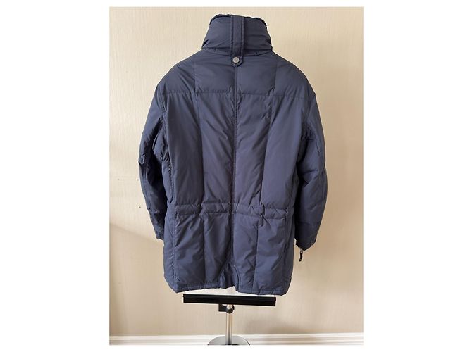 Armani Jeans Giacca Puffer Blu Navy con Collo in Pelliccia - vista 2