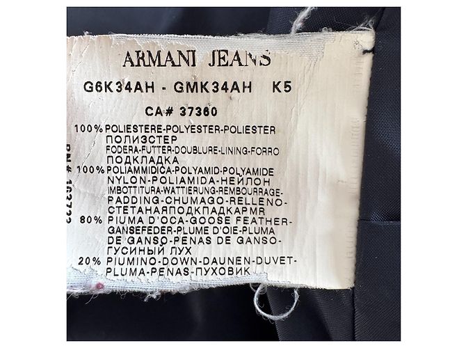 Armani Jeans Giacca Puffer Blu Navy con Collo in Pelliccia - vista 4