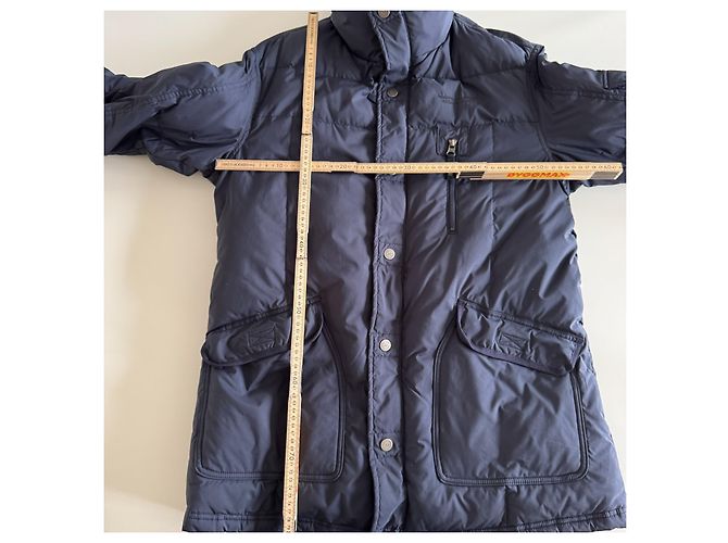 Armani Jeans Giacca Puffer Blu Navy con Collo in Pelliccia - vista 6