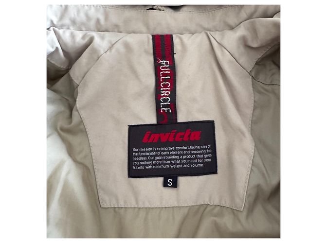 Autre Marque Invicta Chaqueta Acolchada Beige con Cuello de Pelo - vista 3